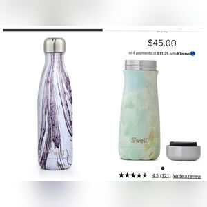 Swell Stainless Steel Insulated Bottles Purple Marble & Wide Mouth Teal